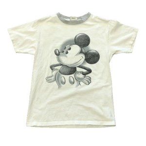 Vintage Walt Disney World Black and White Mickey T-Shirt - Size Medium